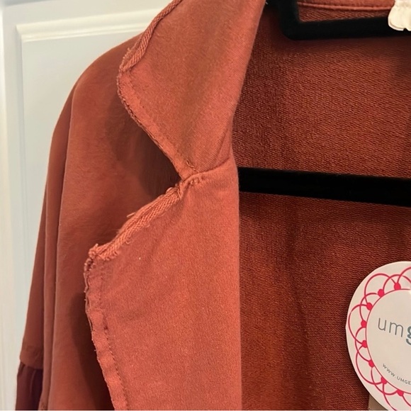 NWT Umgee Terracotta Ruffle Hem Jacket - Picture 3 of 8